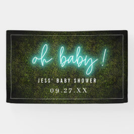 Lona Oh boj de neón Baby Shower de los azules cielos