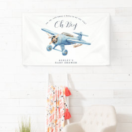 Lona Oh Boy! Adventure Awaits Airplane Boy Baby Shower
