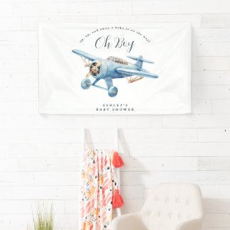 Lona Oh Boy! Adventure Awaits Airplane Boy Baby Shower