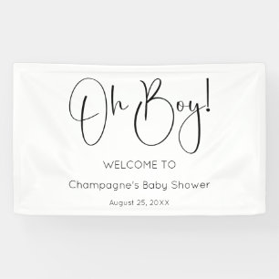 Lona Oh Boy Modern Script Baby Shower