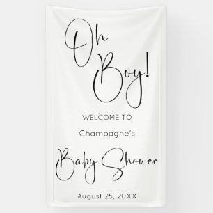 Lona Oh Boy Modern Script Baby Shower