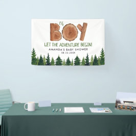 Lona Oh Boy - Rustic Boy Woodland Baby Shower