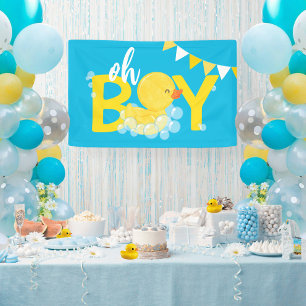 Lona Oh Boy Watercolor Rubber Duck Baby Shower