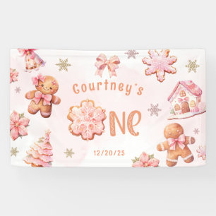 Lona Oh Qué Diversión Galleta De Navidad 1er Cumpleaños