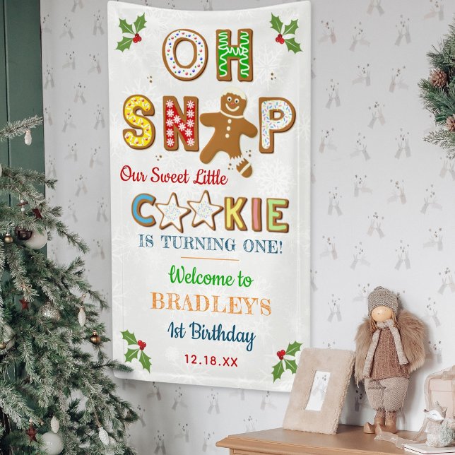 Lona Oh Snap! Gingerbread Cookie Any Age Birthday (Subido por el creador)