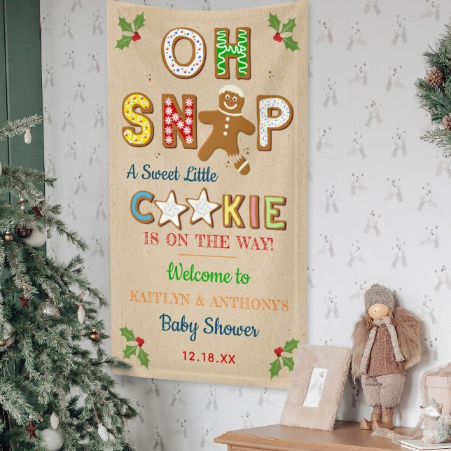 Lona Oh Snap! Gingerbread Cookie Baby Shower Welcome (Subido por el creador)