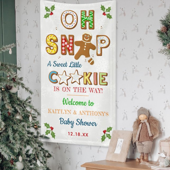 Lona Oh Snap! Gingerbread Cookie Baby Shower Welcome (Subido por el creador)