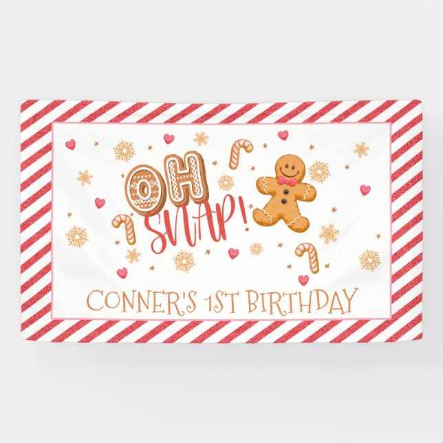 Lona Oh Snap Our Little Cookie Banner - Boy (Horizontal)