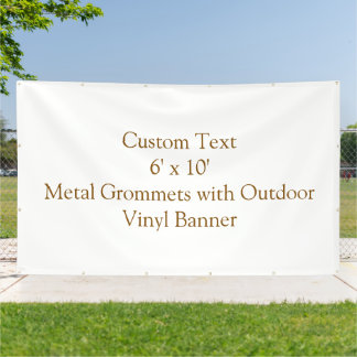 Lona Ojales de metal con vinilo de 6' x 10' para exteri