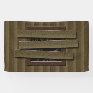 Lona Ojos asustadizos de la ventana de la falsificació