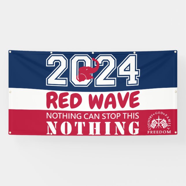 Lona OLA ROJA de las elecciones presidenciales de 2024 (Horizontal)