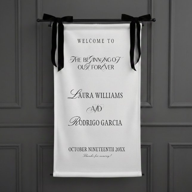 Lona Old Money Elegant Wedding Welcome (Subido por el creador)