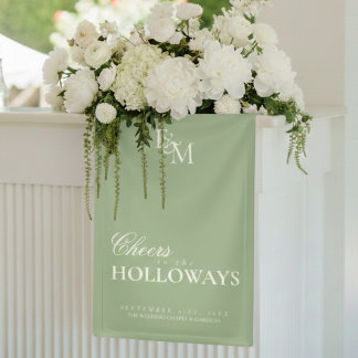 Lona Old Money Wedding Reception Decor Banner