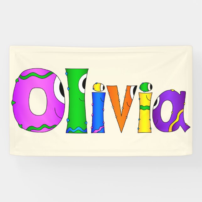 Lona "Olivia" Cartoon Character Name (Horizontal)