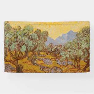 Lona Olivos de Van Gogh Cielo Sol Amarillo