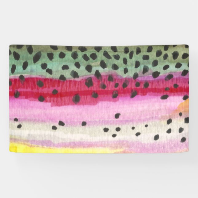 Lona Oncorhynchus Mykiss, trucha arco iris (Horizontal)