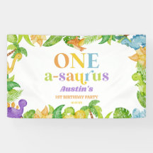 One A-Saurus Dinosaur Primera Fiesta de Cumpleaños