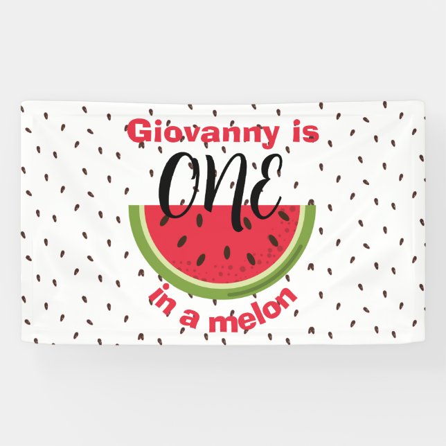 Lona One in a Melon 1st Birthday Party (Horizontal)