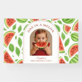 Lona One In A Melon Watermelon Custom Photo Birthday