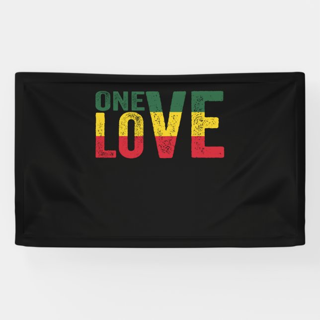 Lona One Love Jamaican Rasta Reggae (Horizontal)