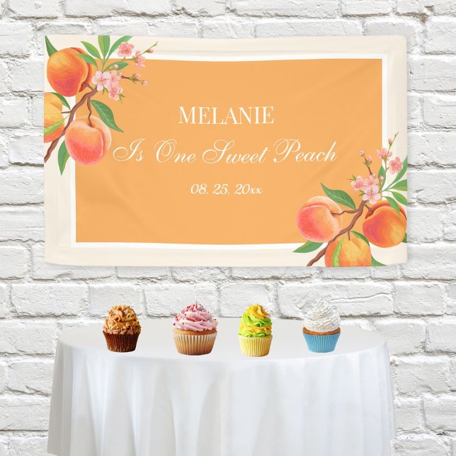 Lona One Sweet Peach First Birthday (Subido por el creador)