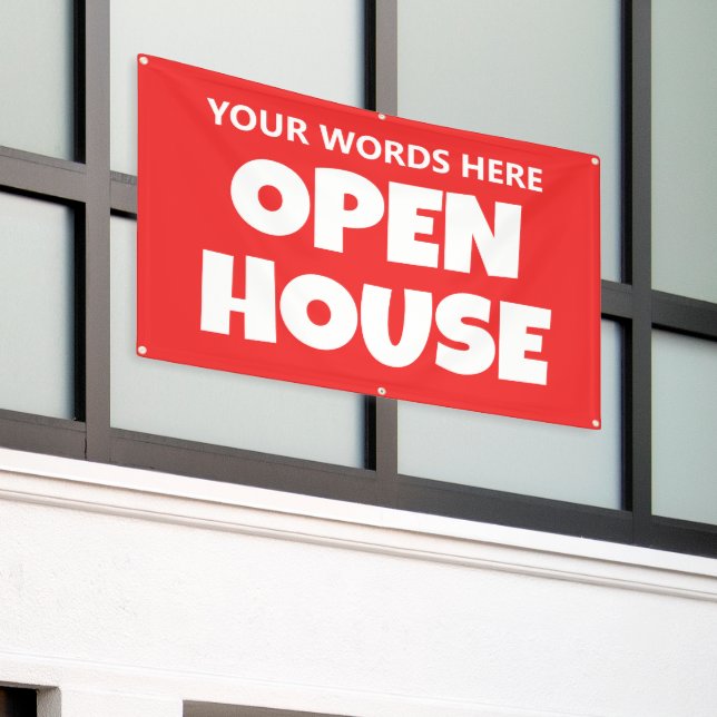 Lona OPEN HOUSE Custom Banner (Edificio exterior)