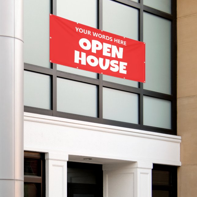 Lona OPEN HOUSE Custom Banner (Edificio exterior)