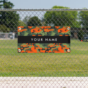 Lona Orange Camouflage Pattern, Your name, Personalize