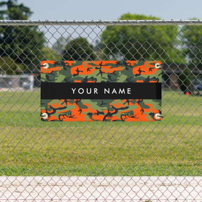 Lona Orange Camouflage Pattern, Your name, Personalize (in situ)
