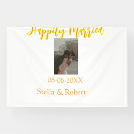 Lona Orange yellow retro photo happily married couple