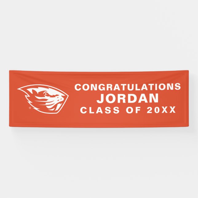 Lona Oregon State Beavers | Cabeza de castor (Horizontal)