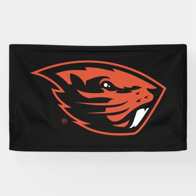 Lona Oregon State Beavers | Cabeza de castor (Horizontal)