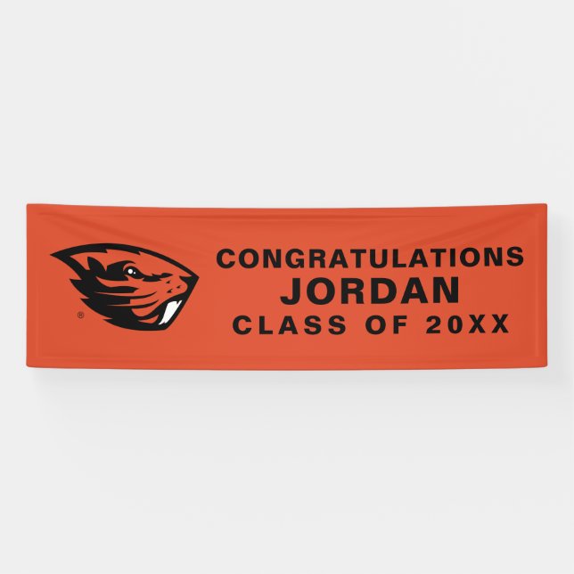 Lona Oregon State Beavers | Cabeza de castor (Horizontal)
