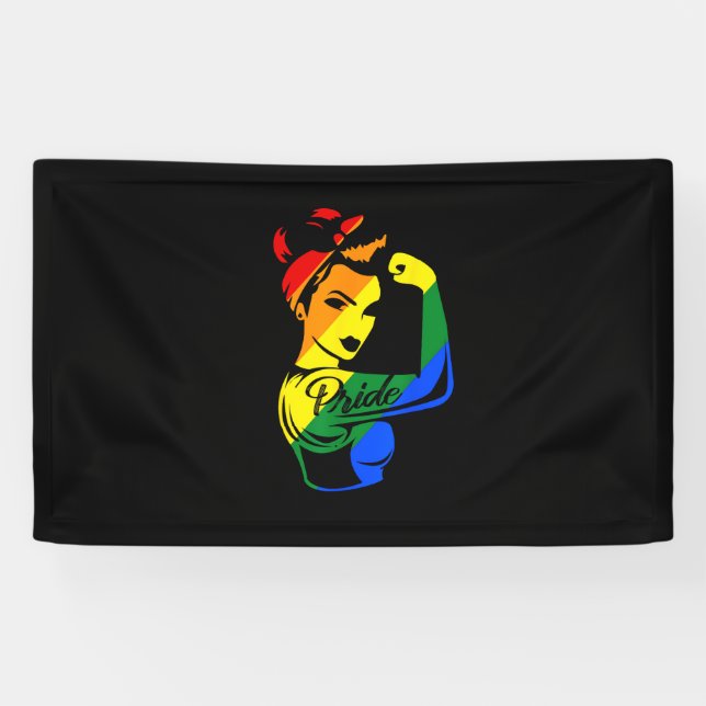 Lona Orgullo arcoiris LGBT-camiseta (Horizontal)