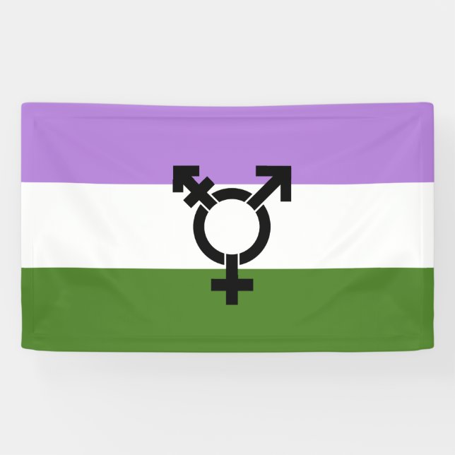 Lona Orgullo de género queer - queer (Horizontal)