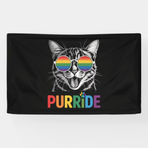 Lona Orgullo Gato Gay Lesbiana Arcoíris LGBTQ Aliado Or