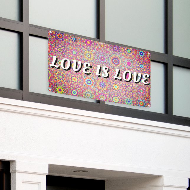 Lona Orgullo Love Is Love (Edificio exterior)