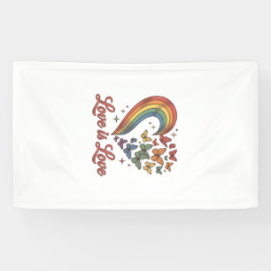 Lona Orgullo Mariposa Corazón Amor Es Amor Diseño de Ca