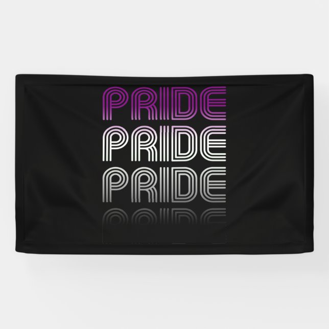 Lona Orgullo Retro Asexual (Horizontal)