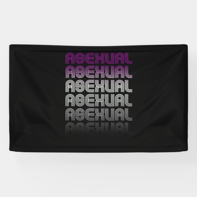 Lona Orgullo Retro Asexual (Horizontal)