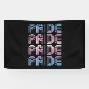 Lona Orgullo Trans Retro Letras