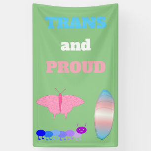 Lona Orgullo Transgénero LGBTQIA Oruga a Mariposa