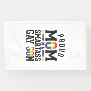 Lona Orgullosa madre de un hijo gay descarado camiseta