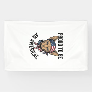 Lona Orgulloso De Ser Una Camiseta De Gato Patriota Ame