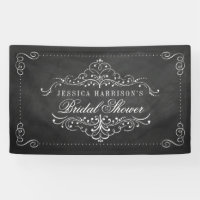 Ornate Swirl Chalkboard Bridal Shower