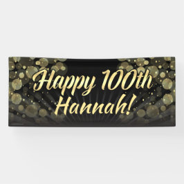 Lona Oro/100a decoración negra de la fiesta de