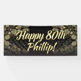 Lona Oro/80.a decoración negra de la fiesta de