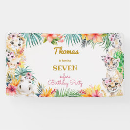 Lona Oro acuático cumpleaños de niños salvajes de safar