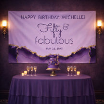 Oro Púrpura Cincuenta y Fabuloso Cumpleaños 50