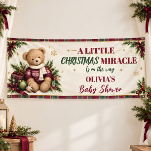 Lona Oso de peluche de milagro de Navidad en cuadros bu